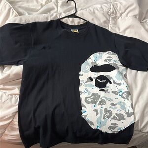 Men's Black Bape Graphic Reflective Tee